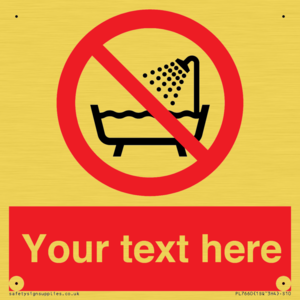 Custom Do not use this device in a bathtub shower or water-filled reservoir